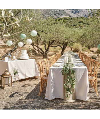 Numéro de table papier vert sauge