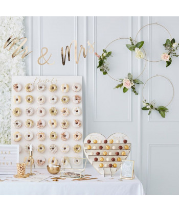 Urne mariage or et blanc