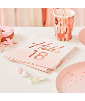 Gobelets rose gold à franges x8