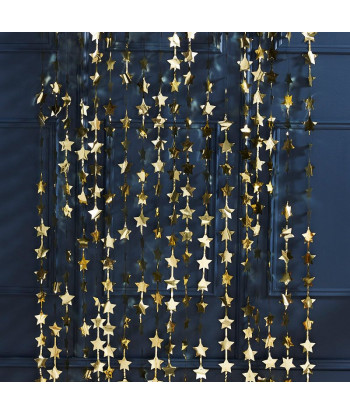 Rideau d'étoiles dorés