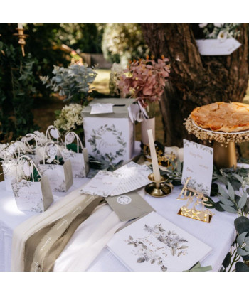 Livre d'or botanique vert et or