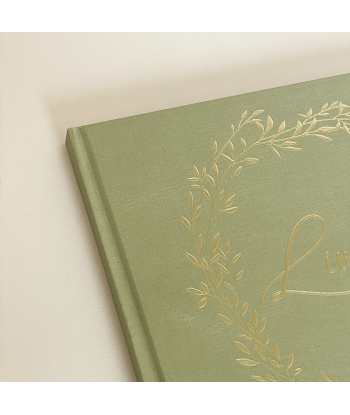 Livre d'or minimaliste vert sauge et or