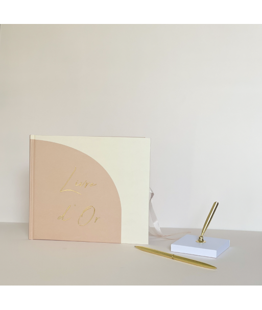 Livre d'or mariage beige et terracotta