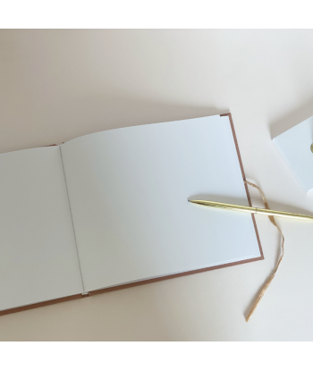 Livre d'or terracotta et or avec raphia