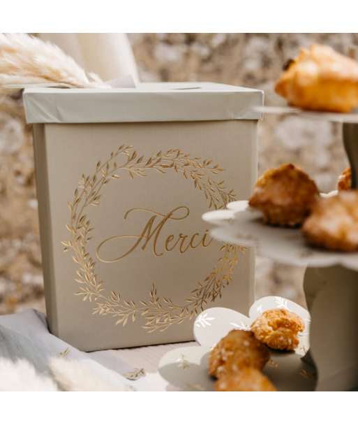 Urne minimaliste vert sauge et or