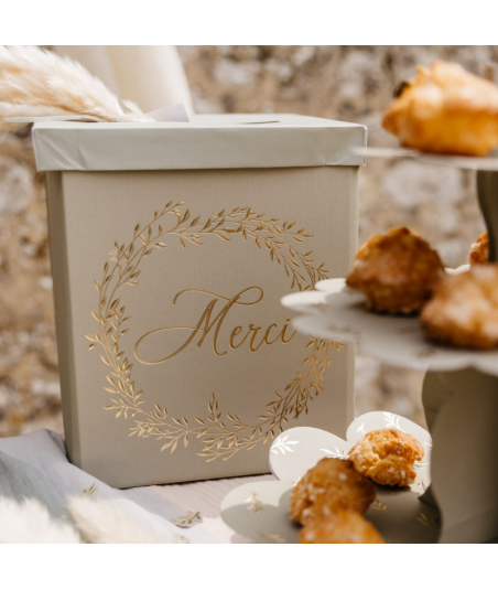 Urne minimaliste vert sauge et or