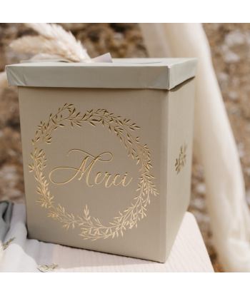 Urne minimaliste vert sauge et or