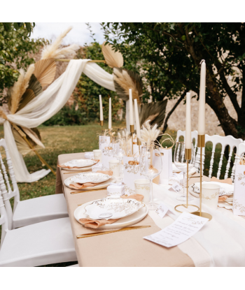 8 Assiettes Jolis Brins Blanches