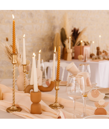 Bougeoir poterie terracotta