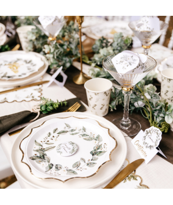 Assiettes jetables botanique x8