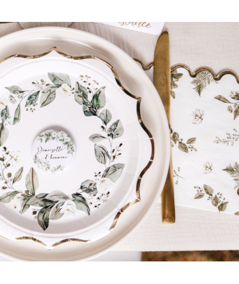 Assiettes jetables botanique x8