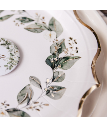 Assiettes jetables botanique x8