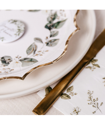 Assiettes jetables botanique x8