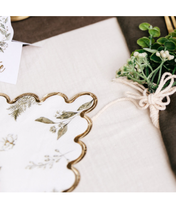 Serviettes jetables botanique x16