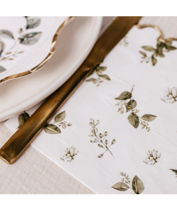 Serviettes jetables botanique x16