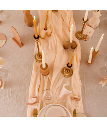 Bougeoir beige minimaliste