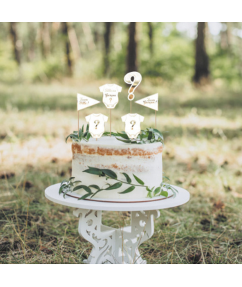 Lot de décoration pour gâteaux - gender reveal