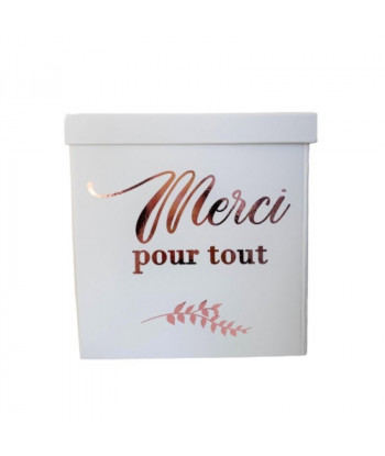 Urne de mariage rose gold "merci pour tout"