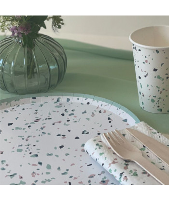 Serviettes en papier imprimées Terrazzo