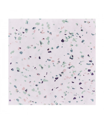 Serviettes en papier imprimées Terrazzo