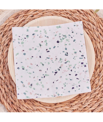 Serviettes en papier imprimées Terrazzo