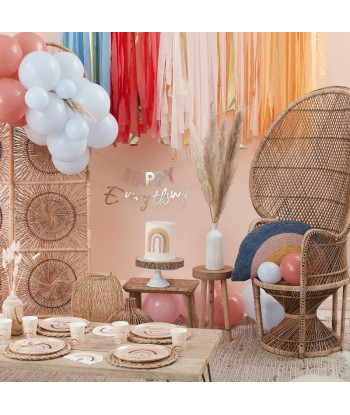 Assiettes "Happy Everything" arc-en-ciel