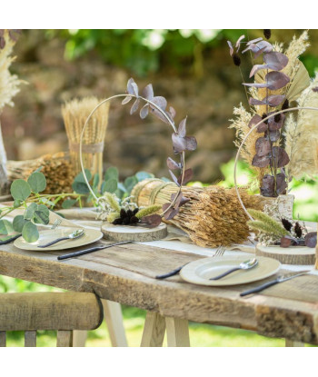 Centre de table cercle champagne 30 cm