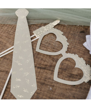 Accessoires photobooth minimalist vert sauge