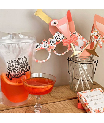 Pochettes apéro EVJF copine de la mariée x6