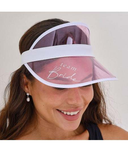 Casquette EVJF visière rose - accessoire Team Bride