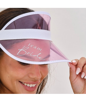 Casquette EVJF visière rose - accessoire Team Bride