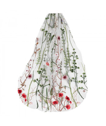 Voile mariée fleurie pour EVJF ou mariage