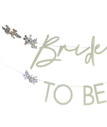 Guirlande EVJF fleuri - bride to be