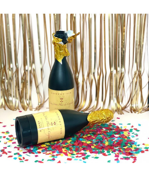 Canon à serpentins - bouteille de champagne