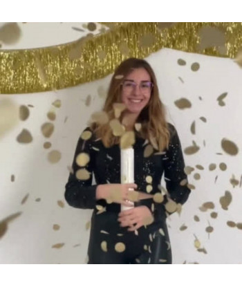 Canon à confettis doré