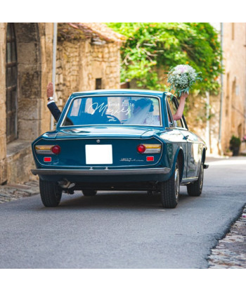 Sticker voiture mariage "tout juste mariés"