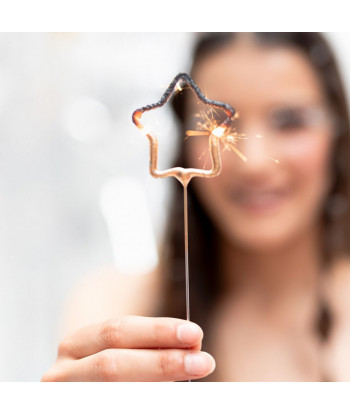 Lot de 2 cierges magiques  - etoile or