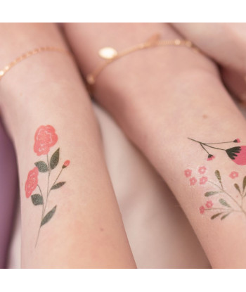 Tatouages fleuris - EVJF, anniversaire, mariage