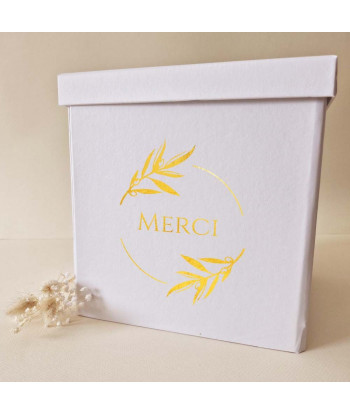 Urne mariage provençal blanche et or - Olivier