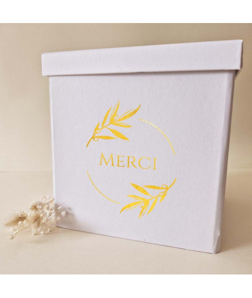 Urne mariage provençal blanche et or - Olivier