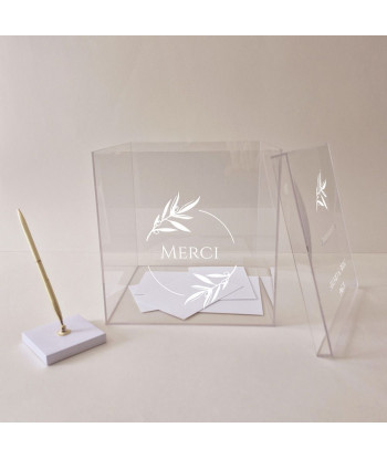 Urne mariage provençal transparente plexiglas - Olivier