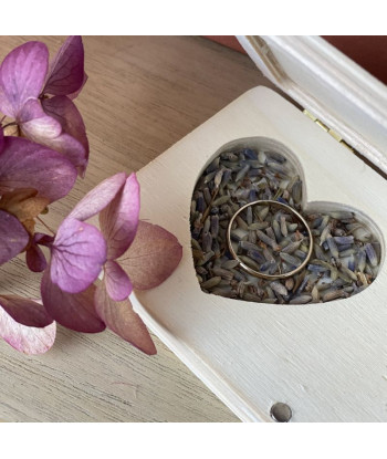 Boite à alliances personnalisable en bois gravé aux noms des mariés