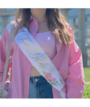 Kit de 4 écharpes EVJF et 1 bride to be fleuries