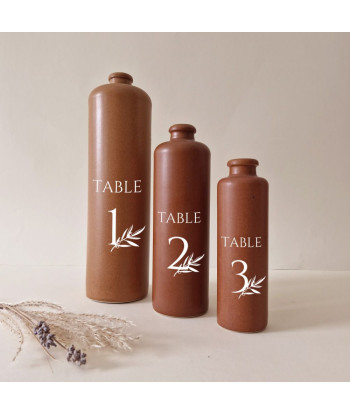 20 Stickers numéro de table mariage provençal - Olivier