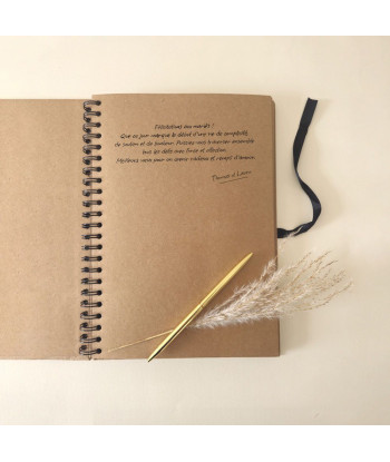 Livre d'or mariage provençal personnalisé kraft - Olivier