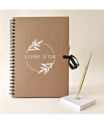 Livre d'or mariage provençal personnalisé kraft - Olivier
