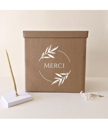 Urne mariage provençal kraft - Olivier