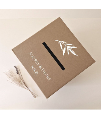 Urne mariage provençal kraft - Olivier