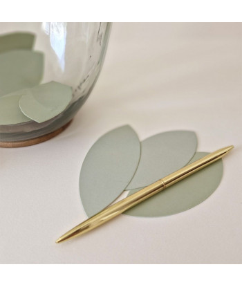 Porte stylo or et blanc