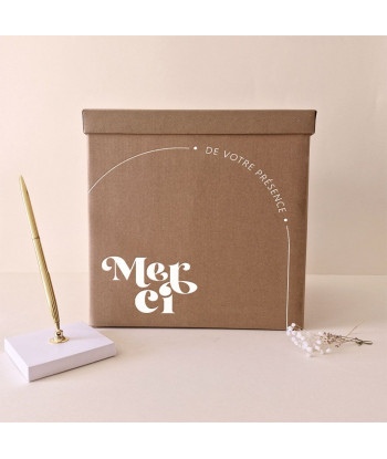 Urne kraft mariage minimaliste - Curve